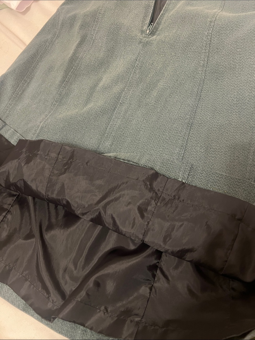 J. Crew Dark Green Midi A-Line Skirt - Picture 7 of 7